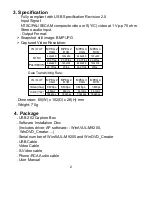 Preview for 3 page of Globalmediapro USB202 Operation Manual