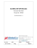 Preview for 1 page of Globalsat ER-506 Hardware Data Sheet And User Manual