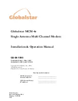 Globalstar MCM-4 Installation & Operation Manual preview