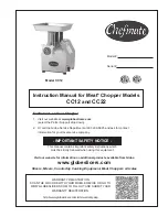 Preview for 1 page of Globe Chefmate CC12 Instruction Manual