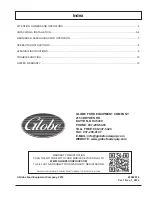 Предварительный просмотр 3 страницы Globe GHP12G Instruction Manual