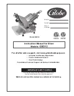 Предварительный просмотр 1 страницы Globe GSO12 Instruction Manual