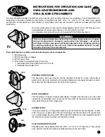 Globe XVGA Instructions For Operation And Care preview