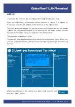 Preview for 8 page of GloboFleet LAN-Terminal User Manual