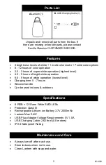 Preview for 2 page of GloGlobe EHF10245 Instruction Manual