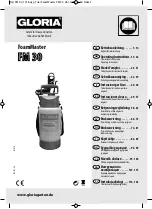 Gloria FoamMaster FM 30 Operating Instructions Manual preview