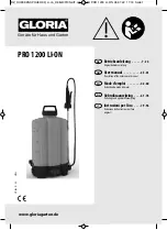 Gloria PRO 1200 LI-ON User Manual preview