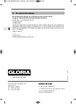 Preview for 36 page of Gloria PRO 8 Operating Instructions Manual