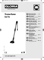 Preview for 1 page of Gloria Thermoflamm bio Fix User Manual