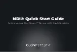 Предварительный просмотр 1 страницы Glow Stream NDI Quick Start Manual