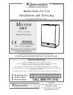 Preview for 1 page of Glow-worm Micron 50FF Instructions For Use Manual