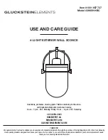 Preview for 1 page of GLUCKSTEIN ELEMENTS 39659-HBC Use And Care Manual