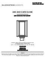 GLUCKSTEINHOME GLUCKSTEINELEMENTS 39652-HBCLED Use And Care Manual preview