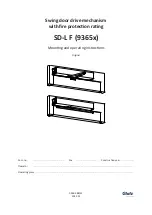 Preview for 1 page of Glutz SD-L F 9365 Series Mounting And Operating Instructions