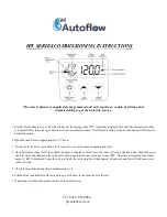 Preview for 4 page of GM Autoflow HW Series Quick Start Manual