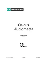 GM INSTRUMENTS Osicus User Manual preview