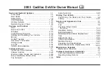 Preview for 1 page of GM International 2003 Cadillac DeVille Owner'S Manual