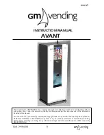 GM VENDING AVANT L 30 Instruction Manual preview