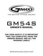 Предварительный просмотр 1 страницы Gmax GM54S Owner'S Manual