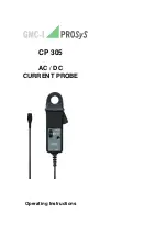 GMC-I Prosys CP 305 Operating Instructions Manual preview