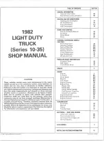 Preview for 4 page of GMC 1982 Light Duty Truck Service Manual