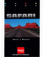 Предварительный просмотр 1 страницы GMC 1993 Safari Owner'S Manual