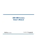 Preview for 3 page of GMC 2000 Sonoma Owner'S Manual