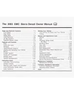 Preview for 2 page of GMC 2003 Sierra Denal Owner'S Manual