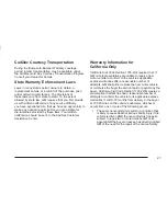 Preview for 31 page of GMC 2004 Cadillac Warranty And Owner Assistance Information