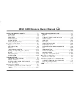 Предварительный просмотр 1 страницы GMC 2004 Savana Owner'S Manual