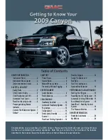 GMC 2009 Canyon Getting To Know Manual preview