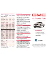 Preview for 1 page of GMC 2013 Sierra 1500 Quick Facts