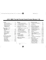 Preview for 1 page of GMC 2013 Terrain Owner'S Manual