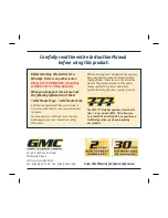 Предварительный просмотр 16 страницы GMC GLT25 Instruction Manual