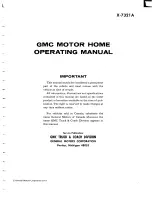 Preview for 2 page of GMC Motor Home Operating Manual