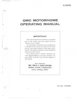 Preview for 3 page of GMC Motorhome 1976 Operating Manual