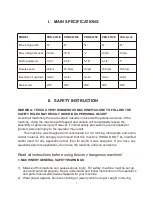 Preview for 4 page of GMC PBR-0412 Operation And Parts Manual