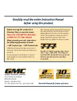 Preview for 11 page of GMC SA186 Instruction Manual