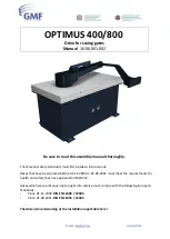 Preview for 1 page of GMF OPTIMUS 400 Assembly Manual