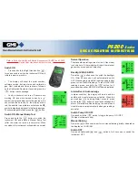 GMI PS200 series Quick Operating Instructions предпросмотр