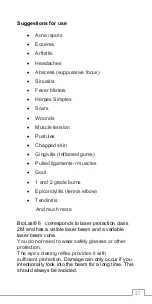 Preview for 27 page of GML BioLas 6 Softlaser Instructions For Use Manual