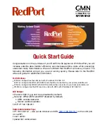 Предварительный просмотр 1 страницы GMN RedPort Quick Start Manual