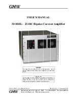 GMW 231HC User Manual предпросмотр