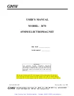 Preview for 2 page of GMW 3470 User Manual