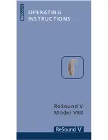 Preview for 1 page of GN Resound V80 Operating Instructions Manual