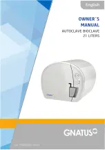 GNATUS Autoclave Bioclave 21L Owner'S Manual предпросмотр