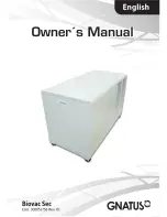 GNATUS Biovac Sec Owner'S Manual предпросмотр