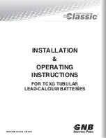 Preview for 1 page of GNB 93.10G Installation And Operating Instructions Manual