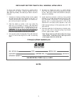 Preview for 19 page of GNB Flooded Classic series Installation & Operating Instructions Manual