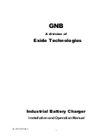 GNB Industrial Battery Charger Installation And Operation Manual preview